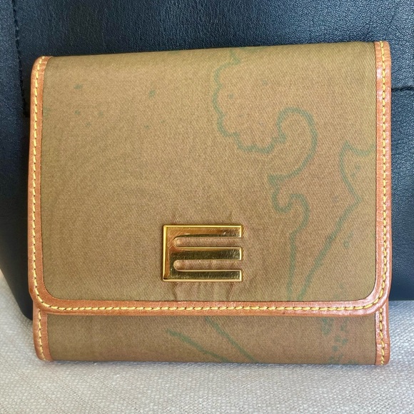 EUC VINTAGE ETRO SIGNATURE PAISLEY PRINT CANVAS TRIFOLD, LEATHER TRIM & INTERIOR - Picture 6 of 16